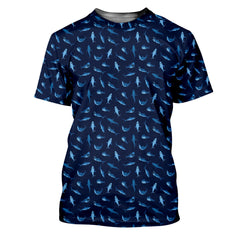 Maxcorners Shark Pattern Performance Fishing Shirts, SPF Shirt For Men, Hooded Fishing Shirt, Fishing Shirts For Men