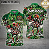 Maxcorners Darts & Patriotic Skull Dartboard Graphic Multicolor Customized Name, Team Name 3D Shirts