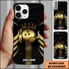 Maxcorners Bowling King Crab Multicolor Personalized Name 3D Phone Case