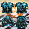 Maxcorners Darts Wolf Dartboard Lightning Design Personalized Team Sportswear Set - Polo Shirt, Cap & Skorts