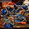 Maxcorners Trap Shooting Shotgun & Target Burst Motion Graphic Multicolor Customized Name, Team Name 3D Shirts
