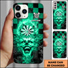 Maxcorners Darts Flaming Demon Dartboard Multicolor Personalized Name 3D Phone Case