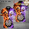 Maxcorners Darts Fire And Ice Angry Duck Mascot Dual Element Target Board Graphic Multicolor Customized Name, Team Name 3D Shirts