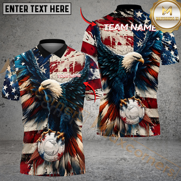 Maxcorners Disc Golf Patriot Break Customized Name, Team Name 3D Shirt