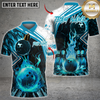 Maxcorners Bowling Flame Multioptions Personalized Name, Team Name Unisex 3D Shirts