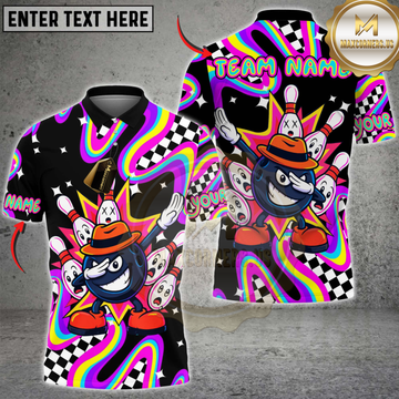 Maxcorners Bowling Victory Dab Personalized Name 3D Unisex Shirt