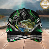 Maxcorners Fishing Grim Reaper Green Lightning Personalized 3D Cap
