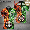Maxcorners Darts Fire And Ice Furious Bull Mascot Dual Element Target Board Graphic Multicolor Customized Name, Team Name 3D Shirts