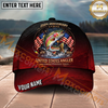 Maxcorners Fishing Patriotic United States Angler Personalized Name 3D Cap (12 Fish Species)