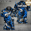 Maxcorners Darts Furious Bull Mascot Muscular Frame Smoke Dartboard Pattern Graphic Multicolor Customized Name, Team Name 3D Shirts