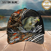 Maxcorners Fishing Skull Angler Orange Camo Personalized 3D Cap