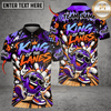 Maxcorners Bowling King of Lanes & Crown Graphic Multicolor Customized Name, Team Name 3D Shirts