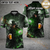 Maxcorners Golf Beer Dark Gentleman Skull Personalized Name, Team Name 3D Shirt (6 Colors)