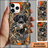 Maxcorners Duck Hunting German Shorthaired Pointer Orange Camo Duck Retrieval Personalized Name 3D Phone Case - Black Labrador Retriever - Pintail