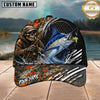 Maxcorners Fishing Skull Angler Orange Camo Personalized 3D Cap