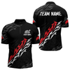Maxcorners Men's Custom Dart Shirts With Red - White Streaks And Dartboard, Team Jerseys LM1605