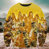 Maxcorners Honey Bee Swarm All Over Printed Unisex Shirt LM1304
