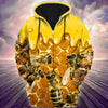 Maxcorners Honey Bee Swarm All Over Printed Unisex Shirt LM1304