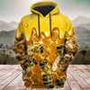 Maxcorners Honey Bee Swarm All Over Printed Unisex Shirt LM1304