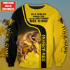 Maxcorners Personalized Name Bee Kind All Over Printed Unisex Shirt LM1304