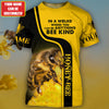 Maxcorners Personalized Name Bee Kind All Over Printed Unisex Shirt LM1304