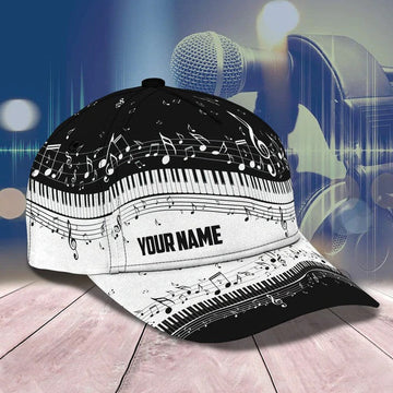 Maxcorners Personalized Piano Cap 3D All Over Prints for Piano Players, Hat for Friends , Gift for Son Daughter LM0402