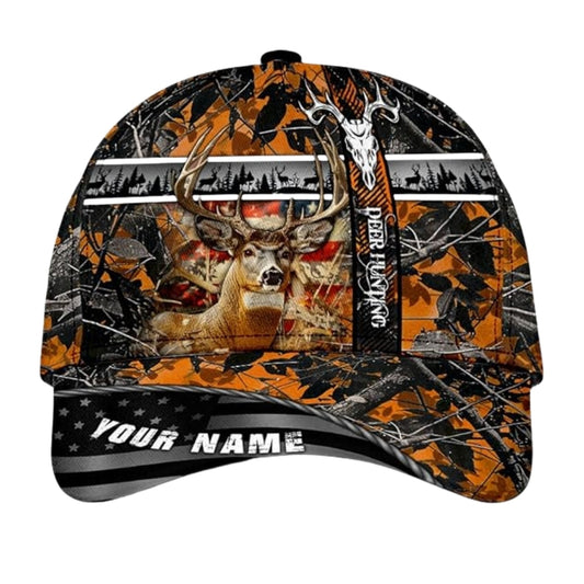 Maxcorners Custom Camo Deer Hunting 3D Baseball Cap, Custom Deer Hunters Caps Hats LM0402