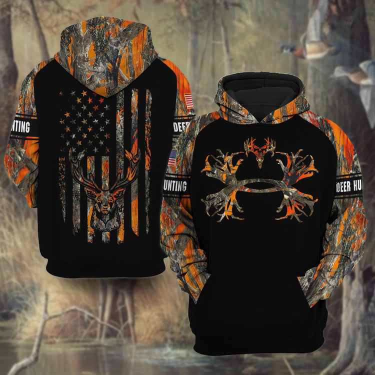 Premium Deer Hunting Hoodie 3D All Over Print Camo style 6 Limited Edition Multicolor Gift For Hunter