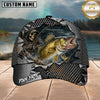 Maxcorners Fishing Skull Angler Torn Metal Personalized 3D Cap