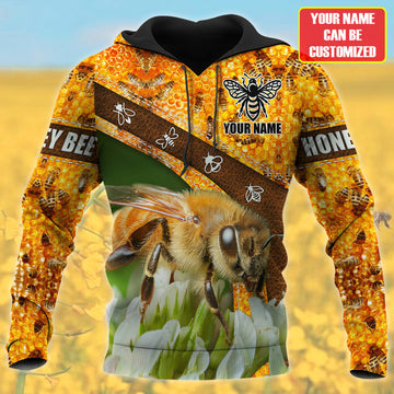 Maxcorners Personalized Name Honey Bee 17 All Over Printed Unisex Shirt LM1304