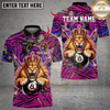 Maxcorners Billiard Ball 8 Lion King Pattern Multicolor Customized Name, Team Name 3D Shirts