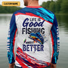 Maxcorners Life Is Good Fishing Makes It Better SPF Shirts, Fishing Shirts For Men, Funny Fisherman Gift
