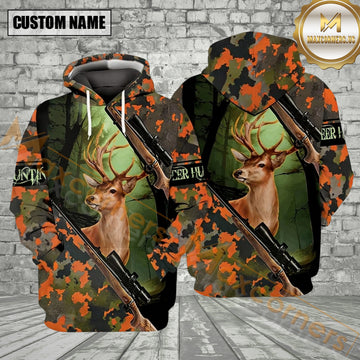 Maxcorners Deer Hunting Orange Camouflage Hoodie All Over Print
 Best Gift For Hunter