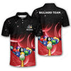Maxcorners Black Gradient Billiard 3D Polo Shirts