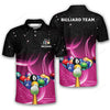Maxcorners Black Gradient Billiard 3D Polo Shirts
