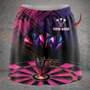 Maxcorners Darts Neon Flame Darts Personalized 3D Skirts With Shorts