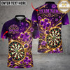 Maxcorners Darts Lucky Clover Shamrock Gold Filigree Target Board Graphic Multicolor Customized Name, Team Name 3D Shirts