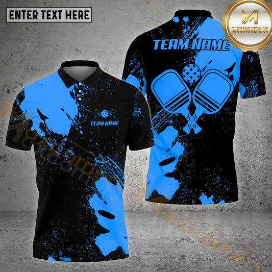 Maxcorners Pickleball Ball Ink Colorful Customized Name, Team Name 3D Shirt (4 colors)