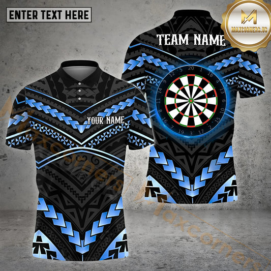 Maxcorners Darts Maori Dartboard Multicolor Options Personalized Name, Team Name 3D Polo Shirt (4 Colors)