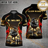 Maxcorner Bowling Ball & Pins Premium Golden Multicolor Option Customized Name 3D Shirt (6 Colors)