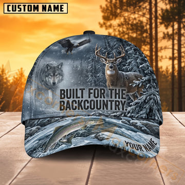 Maxcorners Deer Hunting Built For The Backcountry Winter Forest Personalized Name 3D Cap