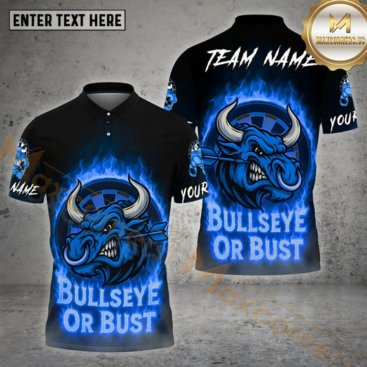 Maxcorners Darts Flaming Bull Rage Multicolor Options Personalized Name, Team Name 3D Shirt (4 Colors)