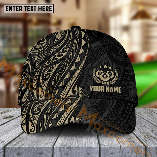 Maxcorners  Billiards Maori Personalized Name Cap (4 Colors)
