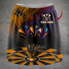 Maxcorners Darts Neon Flame Darts Personalized 3D Skirts With Shorts