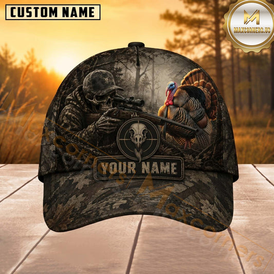 Maxcorners Hunting Skull Sniper Forest Personalized 3D Cap