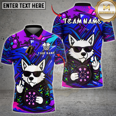 Maxcorners Graffiti Wolf Darts Multicolor Customized Name, Team Name 3D Shirts