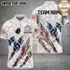 Maxcorners Bowling American Flag Scratch Torn Design Personalized Name 3D Shirt For Women