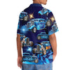 Maxcorners Personalized Hot Rod Blue Style Hawaiian Shirt, Custom Photo Car Aloha Shirts