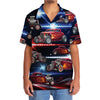 Maxcorners Personalized Hot Rod America Patriot Hawaiian Shirt, Custom Photo Car Aloha Shirts