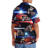 Maxcorners Personalized Hot Rod America Patriot Hawaiian Shirt, Custom Photo Car Aloha Shirts